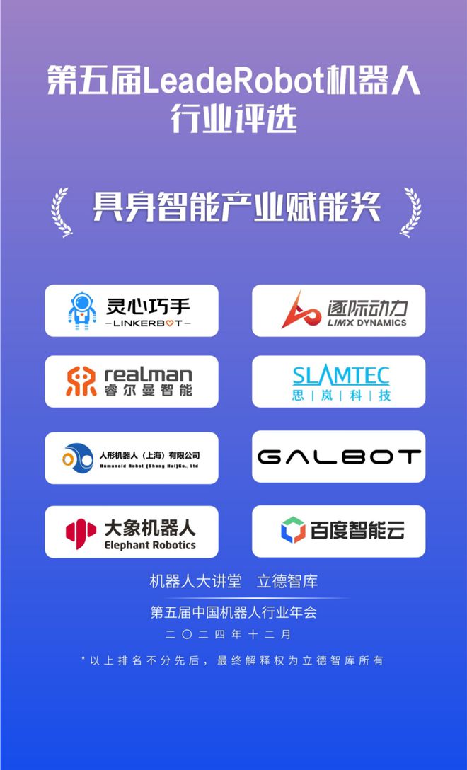 24大獎(jiǎng)項(xiàng)3大榜單揭曉！2024LeadeRobot中國(guó)機(jī)器人行業(yè)頒獎(jiǎng)典禮！(圖7)